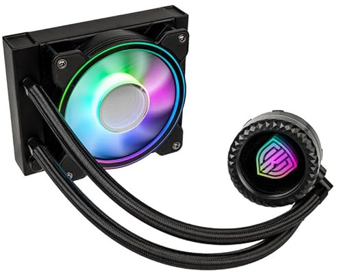 KOLINK Umbra Void AIO Performance CPU-Kühler, Wasserkühlung, ARGB-Beleuchtung, Unendlichkeitsspiegel-Effekt, Aluminium, Kupfer, 120mm, Schwarz