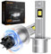 Zethors Ampoule H1 LED Voiture 100W 24000LM 6000K Blanc Froid Mini Lampe Sans Polarité Plug and Play à Faisceau Haut/Bas Halogène de Remplacement H1 LED Canbus avec Ventilateur étanche IP68,2PCS