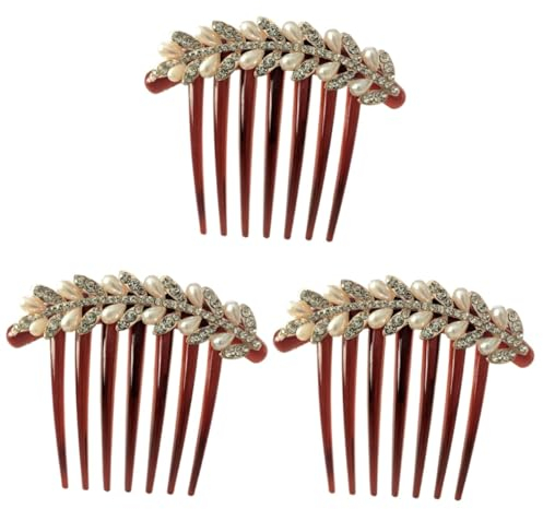 Beavorty 3 Stücke Braut Hochzeit Haar Reben Strass Haar Kämme Für Braut Kopfbedeckungen Und Frisur