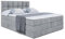 ALTDECOR Boxspringbett mit Matratze und Lattenrost, Topper, Polsterbett mit Bettkasten, Bett mit Stauraum H3- und H4- Matratze, Doppelbett, Springboxbett RICAR King 200x200 - Grau Samt
