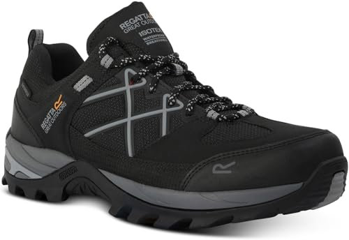 Regatta Mens Samaris III Low Walking Shoes with Performance Threads & Shock Absorbing Heel, Waterproof & Breathable - Perfect for Outdoors, Hikin, Climbing & Mountaineering