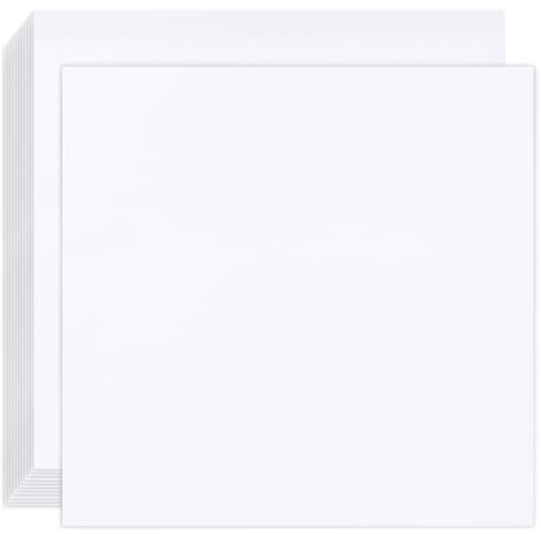 VGOODALL Tonzeichenpapier Weiß 180gsm, 60 Bogen 30,5 x 30,5cm Papier zum Basteln Drucken, Dickes Bedruckbares Bastelpapier Set Druckerpapier, Premium Tonzeichenpapier für Craft Paper