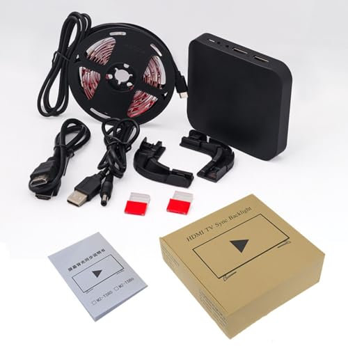 Retroiluminación LED para TV con control de aplicación, tira de luz para deportes electrónicos de la misma pantalla, tira de luz LED RGB, tira de luz de fondo de TV, sincronización de música, kit de
