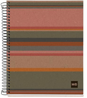 Miquelrius Recyceltes A5-Notizbuch, 120 recycelte Blätter, 80 g/m², glattes Notizbuch mit leeren Blättern zum Zeichnen, Schreiben oder Skizzieren, recycelter Einband, 2 Löcher, liniert