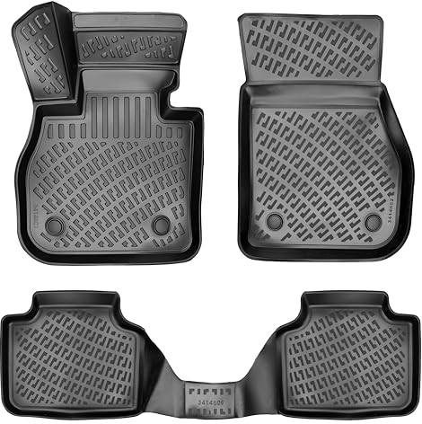 fussmattenprofi.com 3D Gummimatten Set für BMW X1 U11 Baujahr ab 2022 | Extra Hoher Rand Allwetter Auto Fussmatten I TPE Geruchlos rutschfest Fußmatten Zubehör