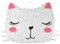 Homéa, Pinata Katze, weiß, Höhe 32 cm, Boho Katze
