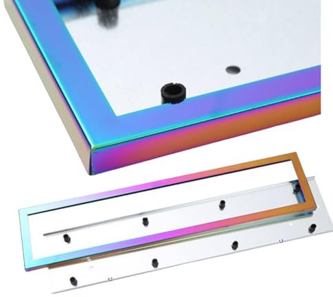 Rainbow Stainless Steel Number Plate Frames, Chromed Metal Construction, UK Standard, 1 Year Warranty