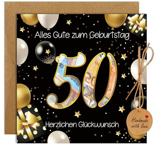 Geldgeschenke 50. Geburtstag Mann Frau, Lustige Geburtstagskarte 50 mann, Geschenke zum 50 Geburtstag Mann Frau für Party Hochzeit Jubiläum