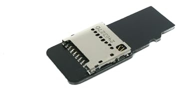 System-S SD Karte Adapter Micro SD Stecker zu Buchse Verlängerung Kabel in Schwarz
