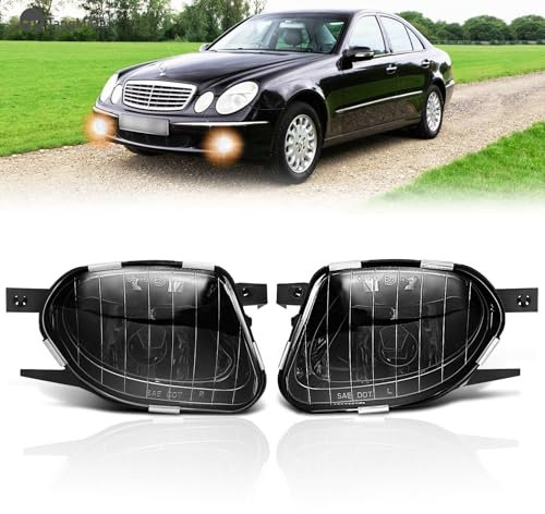 AutoBeeDen Nebelscheinwerfer kompatibel mit Mercedes Benz E Class (W211/S211) 03/2002-05/2004, Sprinter (906) 06/2006-12/2006(standard item), Sprinter (906) 01/2007-08/2013 (Schwarz)