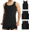 Mowenti Unterhemd Herren 5er Pack Tank Top Schwarz Herren Unterhemden 100% Baumwolle Muskelshirt Achselshirts Tanktop für Sport Gym Business XXL