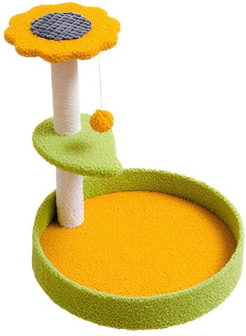 AOpghY Árbol para Gatos con Forma de Flor, Bonito árbol para Gatos de 17 Pulgadas con Poste rascador y Pelota de Juguete Peluda, Cama para Gatos de Terciopelo Suave y Ancha con Base Estable