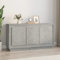 Annlera Buffet - Armoire de rangement élégante - Armoire d'appoint - Armoire moderne pour salon, chambre à coucher ou couloir - Design minimaliste - Gris béton - 102 x 35 x 55 cm