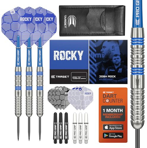 Target Darts Josh Rock 80% Tungsten Steeldarts Set, 24G | Profi Zubehör Dart Set, Pro Grip Schäfte, Pro Ultra Flights, inklusive Dart Wallet