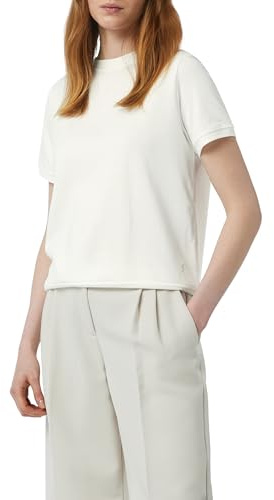 Comma Damen T-Shirt mit Blusendetail im Fabricmix T-Shirt