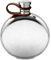 English Pewter Company 4oz Round Plain Pewter Hip Flask with Leather Flexi Cap [LFL241]