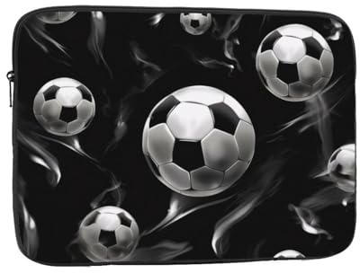 Cute Soccer Black Laptop Case Sleeve â€“ Shockproof Protective Cover For 10 Inch, 12 Inch, 13 Inch, 15 Inch, 17 Inch Laptops â€“ Slim And Portable Laptop Bag