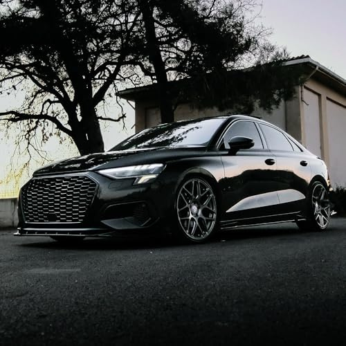 Seitenschweller kompatibel mit Audi A3 8Y Limousine/Sportback 2020–2024 | kompatibel mit Audi A3 (8Y) Limousine/Sportback 2020-2024 exkl. S-Line/S3/RS3 - Schwarz glänzend