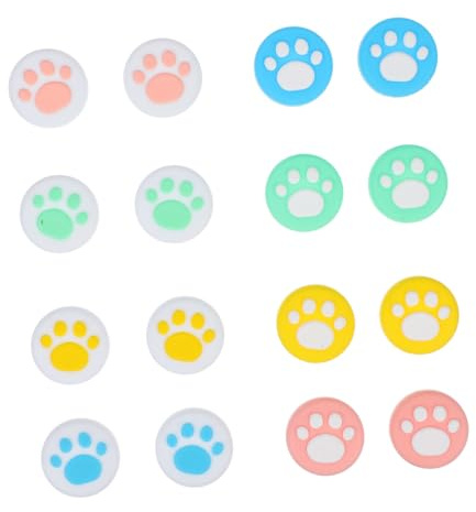 Holibanna 16pcs Silicone Joystick Protective Cat Paw Covers for Controller Gaming Thumb Joystick Grip Caps
