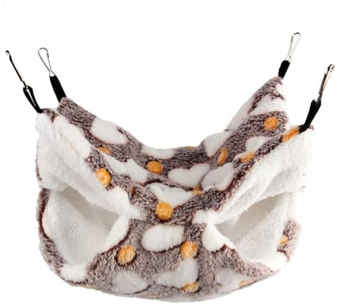 WeddHuis 1 Pezzo Amaca per Porcellini d'India per Ratti Furetti Piccoli Animali Morbido Caldo Pile Accessori per Gabbia Letto Sospeso per Dormire Criceti (Stella)