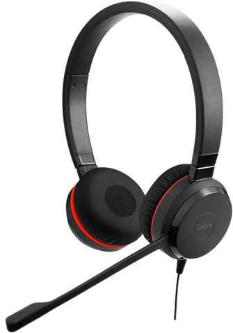 Jabra Evolve 30 II (2025 Edition) Wired Dual-Ear Headset with Mic for Work - 3.5mm Jack or USB-A/USB-C Connectivity, with Noise-Cancelling Microphone, Microsoft Teams Certified, Call Control – Black