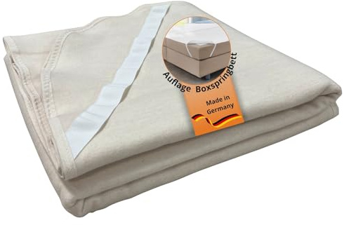 sleepling Molton Boxspringbett Schoner 90x200 cm, 100% Baumwolle, Matratzenauflage 90x200cm, Atmungsaktiver Boxspringbezug, Eckgummis, rutschfest, Made in Germany, Oeko-TEX 100, Kochfest bis 95 Grad