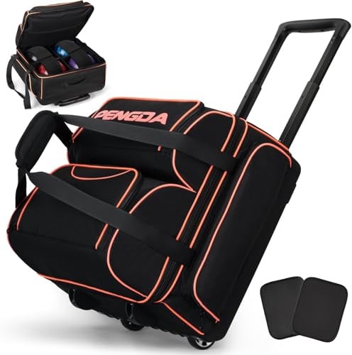 PENGDA 4 Ball-Bowlingtaschen mit Rollen
