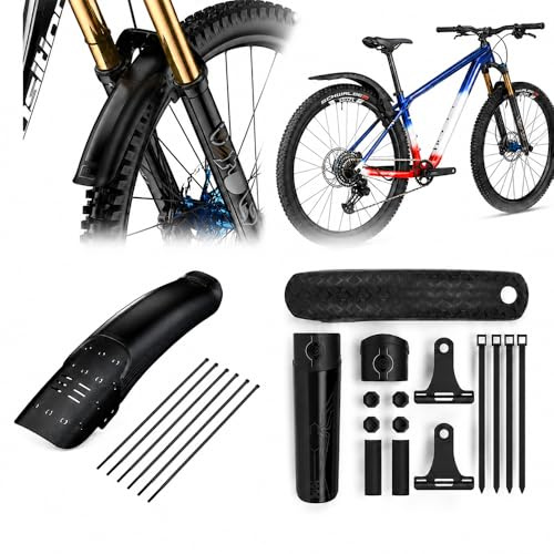 XPJBKC Fahrrad Schutzblech Set, 26/27.5/29 Zoll MTB Schutzblech, S-chutzblech Mountainbike Vorne & Hinten, Universal Schutzbleche für Mountainbike Rennrad, Quick-Release, Reifenbreiten von 50–70 mm