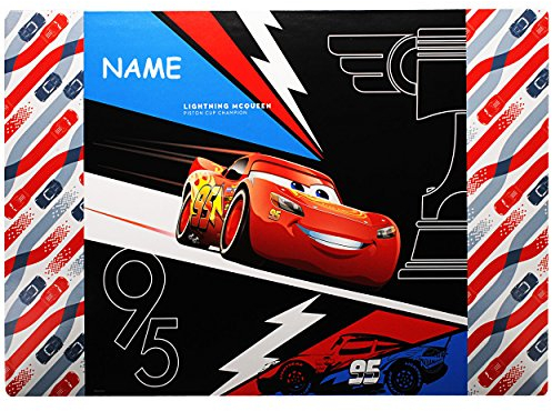 alles-meine.de GmbH große XL - Schreibtischunterlage/Unterlage - Cars/Lightning McQueen - Auto - inkl. Name - 60 cm * 40 cm - abwischbar - Tischunterlage/Knetunterlage ..