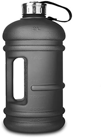 2.2L Sports Fitness Kettle Outdoor Large Capacity Water Cup Male Portable Personality Plastic Space Cup Bucket Cup Matte Black 2.2L