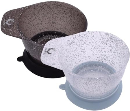 Colortrak Galaxy Glitter Bowls with Suction Cup Holder, 2 Pack