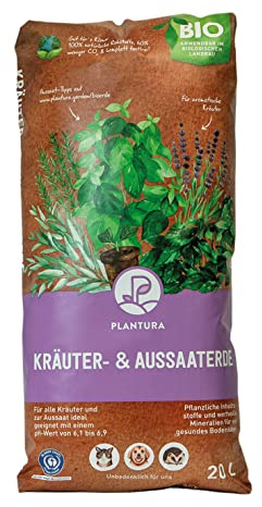 Plantura Bio-Kräuter- & Aussaaterde, torffrei & klimafreundlich, mit Perlite, 20 L