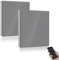 BSEED Smart Lichtschalter 1 Fach 2 Wege Wifi Smart Lichtschalter arbeitet mit Amazon Alexa and Google Home,Glas Touchscreen-schalter Grau-2 Pack(Nullleiter erforderlich)