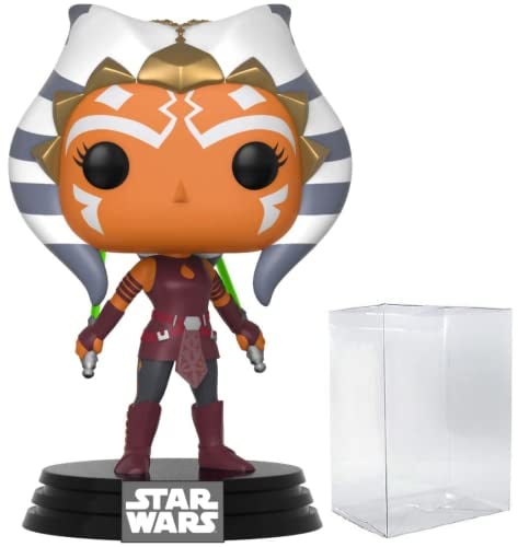Star Wars: Clone Wars - Ahsoka Tano with Lightsabers Funko Pop! Vinyl Figure (Bundled with Compatible Pop Box Protector Case), Multicolored, 3.75 inches