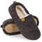 EverFoams Damen Warme Hausschuhe Kunstwolle Memory Foam Geschlossen Pantoffeln, dunkelgrau, 36/37 EU