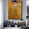 XIANGPEIFBH Gustav Klimt berühmte Gemälde Frau in Gold, Reproduktion, Dekor, Poster und Drucke, Wohnzimmer, Heimdekoration, Wandkunst, Bild, 70 x 90 cm, ungerahmt
