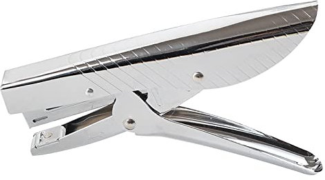 Hefter Arbeitersparnis Hand-Held-Hefter rostfreie praktische 20 Blatt Metal Schulbüro Wiederverwendbarer Verschleißfest for Studenten Briefpapier Klammerloser Hefter