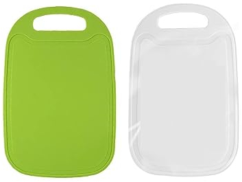 Large Chopping Board for Kitchen with Non Slip Grip Hanging Hole Plastic Cutting Board for Chopping Vegetables Salad Fruits and Meat 33x22cm