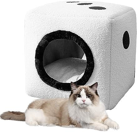 Katzenbetten Für Hauskatzen | Indoor Hundehaus Für Winter Wasserdicht | Würfel Form Weiche Haustier Haus | Winter Haustier Unterschlupf Für Katzen Hunde Schlafen/Ruhen/Napping