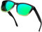 KANASTAL Green Sunglasses Mens Mirrored Polarised Tinted Womens Ladies Mirror Square Retro Vintage Fashion Travel Outdoor Summer UV400 Protection - Black Frame Green Lens