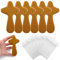 Lets Joy 6er Holzkreuze, Holzkreuz Kommunion, Handkreuz Holz Handschmeichler, Erstkommunion Kreuz aus Holz, Handgemachtes Holzkreuz mit Organzasäckchen, Katholische Kreuz Gastgeschenk Deko