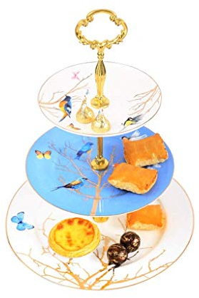Bol à fruits universel panier de fruits style européen assiette de fruits à trois couches assiette à gâteau en céramique salon créatif maison ronde dessert assiette de fruits secs fruit basket