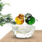 Esncddym Glas-Vogel-Skulptur, Glas-Vogel-Statuen- | Tierfigur aus Glas | Desktop-Kristall-Vogel-Dekoration, kunstrealistische Tierstatue für Heimdekoration
