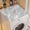 IWTBNOA Copertura per lavatrice, 60 x 60 cm, morbido e tagliabile, per lavatrice, universale, antiscivolo, per lavatrice, asciugatrice, bagno, cucina
