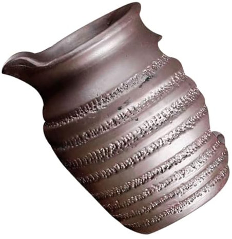 VINTORKY Tontopf mit zirkulierendem Wasser Gartenbrunnen-Wasserspiel Springbrunnen Sprinkler Wassersprüher Gartendeko Poolzubehör wasserkanister Vase Brunnenglas Brunnendekor Keramik Brown