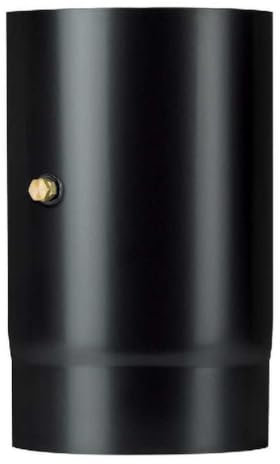 Tuyau de cheminée 0,25 m avec prélèvement de fumée DN 125 émaillé noir 600 degrés poêle à bois Ce Made in Italy