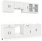 vidaXL 8-TLG. Küchenschrank-Set Lucca Hochglanz-Weiß Holzwerkstoff, Küchenzeile, Küchenschrank, Schrank, Hängeschrank, Spülenunterschrank, Küchenmöbel
