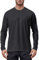 Tansozer UV Shirt Herren Wasser Langarm UPF 50 Sonnenschutz T-Shirt Sport Langarmshirt Atmungsaktiv Wandershirt Sommer, Schwarz, L