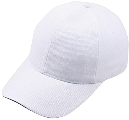 Generisch Kappe Herren Und Damen Baseball Cap Baseballkappe Tennis Baseballmütze Männer & Frauen Sonnenschutz Caps Erwachsenen Anstosskappe Keppie Fitted Weich Hat Weiss
