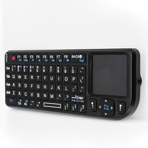 LICAEVEY Clavier sans Fil avec pavé Tactile, Clavier Portable rétro-éclairé Rechargeable, USB 2,4 GHz pour Les Appareils PC et USB-C, Conception Ultra Mince Compacte
